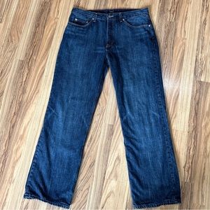 J. Crew Men's Straight Cut Dark Jeans red lining 100% cotton - W36xL32 Canada